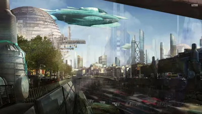 Sci City World World Wallpaper 4K 1920x1080 Sci, Fi, City, Hd, Desktop, Gray, White, Ultrawide, Full HD
