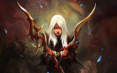 Definition Fantasy Woman Warrior White Fantasy Wallpaper 4K 2900x1813 A, High-definition, Desktop, Wallpaper, Featuring, Fantasy, Woman, Warrior, White, Hair, Holding, Unique, Gray, Ultrawide, QHD