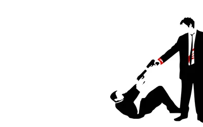 Minimalist Reservoir Dogs Minimal Wallpaper 4K 1920x1200 Minimalist, Reservoir, Dogs, Movie, Hd, Pc, Wallpaper, Black-suited, Silhouette, Pointing, Gun, Fallen, White, Ultrawide, Full HD