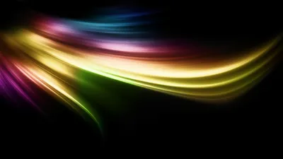 Abstract Rainbow Colored Light Waves Wallpaper 4K, Abstract category