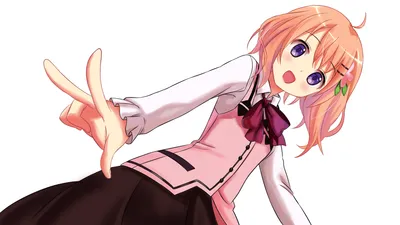 Anime Character Order Abstract Wallpaper 4K 1920x1080 Anime-style, Hd, Pc, Desktop, Wallpaper, Featuring, A, Character, Order, Rabbit, Pink, Hair, White, Black, Ultrawide, Full HD