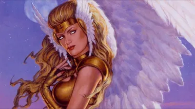 Fantasy Themed Fierce Golden Armored Fantasy Wallpaper 4K 3840x2160 Fantasy-themed, 4k, Ultra, Hd, Desktop, Wallpaper, Featuring, A, Fierce, Golden-armored, Angel, Flowing, Gray, Ultrawide