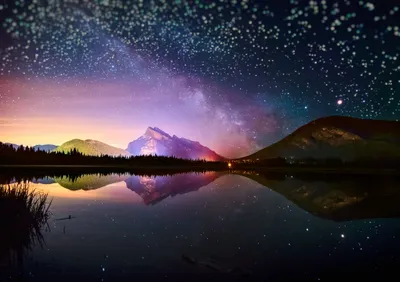 Serene Night Starry Sky Nature Wallpaper 4K 2040x1440 Hd, Desktop, Wallpaper:, Of, A, Serene, Night, Scene, Starry, Sky, Mountain, Silhouette, Gray, Brown, Landscape, Full HD