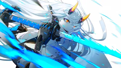Anime Cool Blue Abstract Wallpaper 4K 3840x2160 4k, Ultra, Hd, Anime, Wallpaper, Featuring, A, Cool, Blue-themed, Girl, Wielding, Glowing, White, Pink, Yellow, Ultrawide