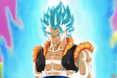 Gogeta Dragon Ball Super Anime Fantasy Wallpaper 4K 1900x1270 Hd, Wallpaper, Featuring, Gogeta, From, Dragon), Ball, Super, Anime, Character, Blue, Hair, White, Pink, Landscape