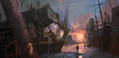 Post Apocalyptic Sci Cityscape Wallpaper 4K, World category