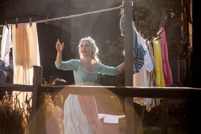 Lily James Cinderella Abstract Wallpaper 4K 5616x3744 Lily, James, As, Cinderella, In, A, Scene, From, 2015, Movie, Captured, Ultra, Gray, White, Landscape, 4k