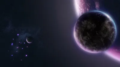 Radiant Sci Wallpaper Space Wallpaper 4K 1920x1080 Hd, Sci-fi, Desktop, Wallpaper, Featuring, A, Dark, Planet, Glowing, Edges, Set, Against, White, Gray, Ultrawide, Full HD