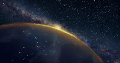 Calm Sci Wallpaper Space Wallpaper 4K 2691x1422 A, Stunning, Hd, Sci-fi, Desktop, Wallpaper, Featuring, Distant, Planet, Glowing, Atmosphere, Against, Brown, Ultrawide, QHD