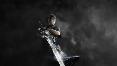 Radiant Final Wallpaper Fantasy Wallpaper 4K 1920x1080 Final, Fantasy, Versus, Xiii, Character, With, Sword, Set, Against, Dark, Smoky, Backdrop, White, Gray, Brown, Ultrawide, Full HD