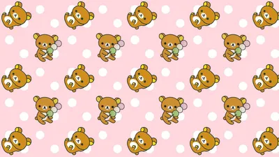 Pattern San Rilakkuma Abstract Wallpaper 4K 1920x1080 Hd, Pc, Desktop, Wallpaper, Pattern, Featuring, San‑x, Rilakkuma, San, Bears, Scattered, Pink, White, Ultrawide, Full HD