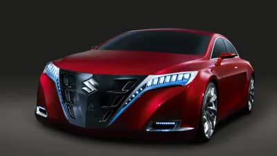 Red Suzuki Concept Coupe Dark Black/Dark Wallpaper 4K 1920x1080 Red, Suzuki, Concept, Coupe, On, A, Dark, Background, Glossy, Futuristic, Styling, Desktop, Brown, Ultrawide, Full HD
