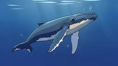 Illustrated Humpback Whale Abstract Wallpaper 4K 4608x2592 Illustrated, Humpback, Whale, Gliding, Beneath, Sunlit, Water, With, Bubbles, Ultra, Desktop, Brown, Green, Ultrawide, 4k