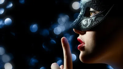 Bold Photography Wallpaper Black/Dark Wallpaper 4K 1920x1080 Hd, Photography, Of, A, Person, Wearing, An, Ornate, Black, Mask, Lips, Slightly, Gray, Ultrawide, Full HD