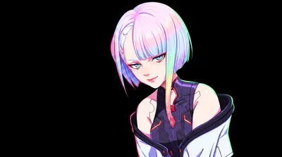 Lucy Cyberpunk Edgerunners Pastel Technology Wallpaper 4K 5504x3072 Lucy, Cyberpunk, Edgerunners, Pastel‑haired, Anime, Girl/waifu, In, Pastel, Haired, Black, White, Ultrawide, 4k