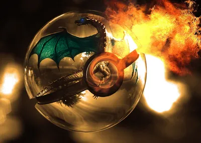 Calm Charizard Wallpaper Fantasy Wallpaper 4K 1943x1384 Hd, Desktop, Wallpaper:, Featuring, Charizard, From, Pokémon, Inside, Pok, Mon, Transparent, Pokeball, White, Brown, Landscape, Full HD