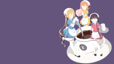 Anime Blend Three Characters Abstract Wallpaper 4K 1920x1080 Hd, Desktop, Wallpaper, Of, Anime, Blend, S, Featuring, Three, Characters, Maid, Outfits, Gray, White, Ultrawide, Full HD