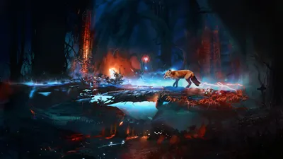 Golden Vibrant Wallpaper Abstract Wallpaper 4K 3000x1688 A, Vibrant, Hd, Desktop, Wallpaper, Featuring, Fox, Walking, Through, Mystical, Forest, Illuminated, Brown, White, Ultrawide, QHD