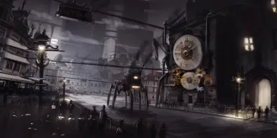 Vivid Steampunk Wallpaper Technology Wallpaper 4K 4000x2000 Hd, Desktop, Wallpaper, Featuring, A, Steampunk, Sci‑fi, City, Night, Giant, Clock, Towering, Gray, Ultrawide, 4k