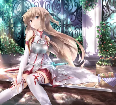 Asuna Yuuki Sword Art Online Abstract Wallpaper 4K 1900x1727 Hd, Desktop, Wallpaper:, Featuring, Asuna, Yuuki, From, Sword, Art, Online, Depicted, Long, White, Square
