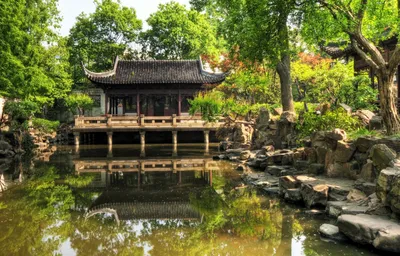 Yuyuan Garden Shanghai China Man Abstract Wallpaper 4K 2931x1872 Yuyuan, Garden, Shanghai, China, Man-made, Classical, Pavilion, Rockery, Reflected, Tranquil, Pond, White, Ultrawide, QHD