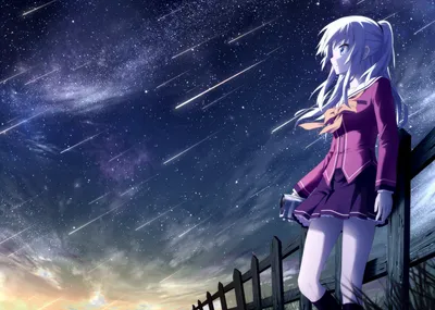 Bright Anime Wallpaper Space Wallpaper 4K 3000x2139 Anime, Character, Nao, Tomori, With, Long, White, Hair, Purple, Eyes, Wearing, Red, Gray, Landscape, QHD