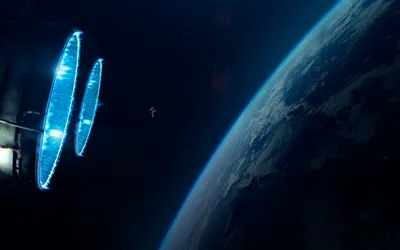 Depicting Sci Glowing Orbital Structure Wallpaper 4K, Space category