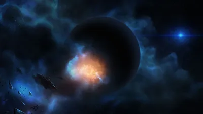 Dark Blue Wallpaper Wallpaper 4K, Space category
