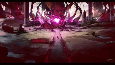Bold Vivid Wallpaper Fantasy Wallpaper 4K 2560x1440 A, Vivid, Fantasy, Scene, Featuring, Glowing, Columns, Amidst, Ruins, Otherworldly, Entity, Emanating, White, Ultrawide, QHD