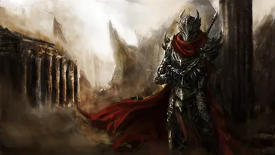 Depicting Fantasy Warrior Fantasy Wallpaper 4K 1920x1080 Hd, Wallpaper, Depicting, A, Fantasy, Warrior, In, Armor, Red, Cape, Standing, Misty, White, Ultrawide, Full HD