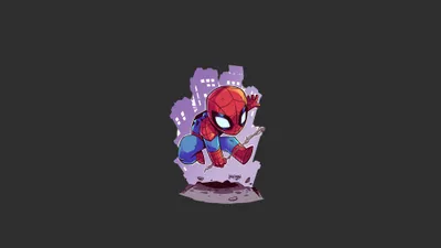 Minimalist Comic Spider Man Wallpaper 4K, Minimal category