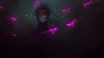 Serene Dark Wallpaper Black/Dark Wallpaper 4K 2400x1349 Dark, Fantasy, Hd, Desktop, Wallpaper, Featuring, A, Shadowy, Figure, Glowing, Orange, Eyes, Brown, Ultrawide, Full HD
