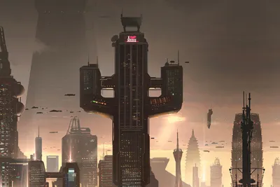 Moody Futuristic Wallpaper World Wallpaper 4K 1920x1280 Futuristic, Skyscraper, Building, Sci, Fi, City, Desktop, Gray, Brown, Landscape, Full HD