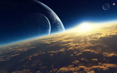 Sci Space Planet Rising Space Wallpaper 4K 1920x1200 Hd, Sci-fi, Space, Wallpaper:, Featuring, A, Stunning, Planet, Rising, Over, Cloud-covered, Horizon, White, Ultrawide, Full HD