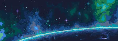Calm Vibrant Wallpaper Space Wallpaper 4K 3840x1344 A, Vibrant, Pixel, Art, Depiction, Of, Space, Featuring, Colorful, Cosmic, Backdrop, Sparkling, Black, Ultrawide, 4k