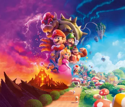 Crisp Movie Wallpaper Abstract Wallpaper 4K 5000x4286 Hd, Desktop, Wallpaper, Of, The, (2023), Movie, Super, Mario, Bros., Featuring, Luigi, Brown, Gray, Square, 4k
