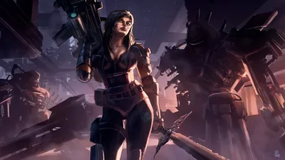 Radiant Sci Wallpaper Technology Wallpaper 4K 1778x998 A, Sci‑fi, Woman, Warrior, In, Warpaint, And, Sleek, Bodysuit, Wields, Sword, Gun, Gray, Ultrawide