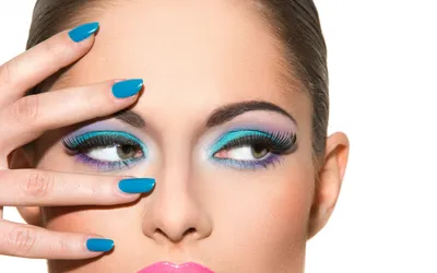 Close Woman Face Vivid Abstract Wallpaper 4K 1920x1200 Close-up, Of, A, Woman's, Face, With, Vivid, Teal, Woman, 039, Purple, Eye, White, Ultrawide, Full HD