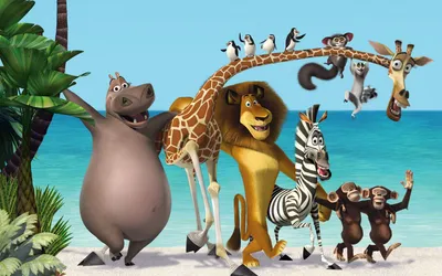 Vibrant Characters Madagascar Wallpaper 4K, Animals category