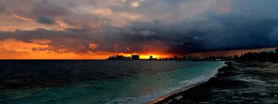 Serene Man Wallpaper Nature Wallpaper 4K 3200x1200 Hd, Pc, Desktop, Wallpaper, Showing, A, Man-made, City, Skyline, Sunset, Dramatic, Clouds, Gray, Ultrawide, QHD