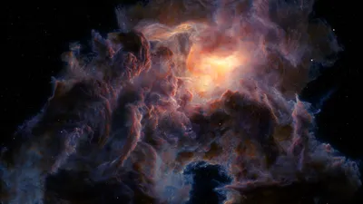 Sci Nebula Glowing Star Wallpaper 4K, Space category
