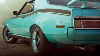 Three Quarter Teal Cars Wallpaper 4K 3840x2160 Rear, Three-quarter, View, Of, A, Teal, Classic, Muscle, Car, Grand, Theft, Auto, Gray, White, Ultrawide, 4k