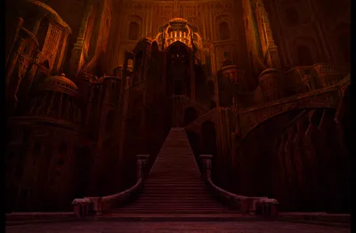 Vibrant Majestic Wallpaper Fantasy Wallpaper 4K 1650x1080 A, Majestic, Fantasy, Castle, With, Intricate, Architecture, Bathed, Warm, Dramatic, Lighting, Brown, Black, Ultrawide