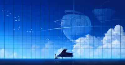 Misty Serene Wallpaper Nature Wallpaper 4K 2296x1209 A, Serene, Anime, Scene, Featuring, Person, At, Grand, Piano, Set, Against, Vibrant, Brown, Ultrawide, Full HD