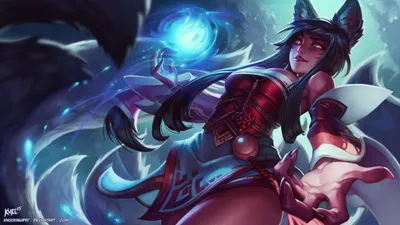 Serene Ahri Wallpaper Fantasy Wallpaper 4K 1920x1080 Ahri, From, League, Of, Legends, Conjures, Magic, In, Stunning, Showcasing, Her, Enchanting, Gray, Pink, Ultrawide, Full HD