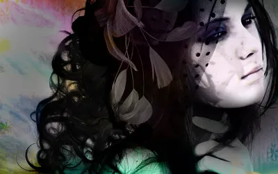 Dreamy Dark Wallpaper Black/Dark Wallpaper 4K 1920x1200 Dark, Emo-themed, Hd, Pc, Desktop, Wallpaper, Featuring, A, Pale, Face, Black, Hair, White, Gray, Ultrawide, Full HD