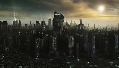 Misty Sci Wallpaper World Wallpaper 4K 1600x920 Sci, Fi, City, Hd, Desktop, Gray, Ultrawide