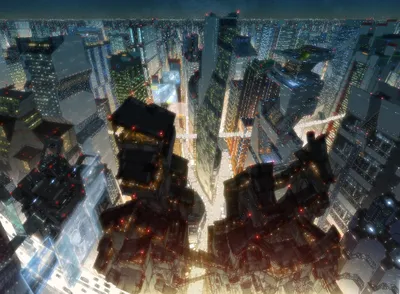 Anime City World World Wallpaper 4K 2000x1469 Anime, City, Hd, Desktop, Wallpaper, Gray, White, Landscape, Full HD