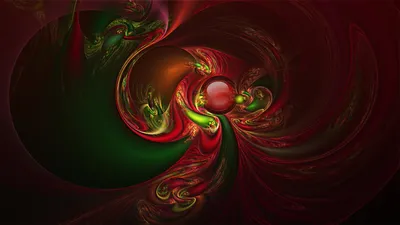 Bold Abstract Wallpaper Abstract Wallpaper 4K 1920x1080 Hd, Desktop, Wallpaper, Featuring, An, Abstract, Christmas-themed, Fractal, Design, Green, Red, Colors, Brown, Ultrawide, Full HD