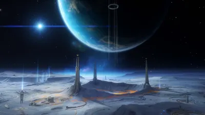 Vibrant Genshin Wallpaper Space Wallpaper 4K 3840x2160 Genshin, Impact, Luna, Viii, 4k, Ultra, Hd, Pc, Desktop, Moonlike, Landscape, Towering, Gray, Ultrawide